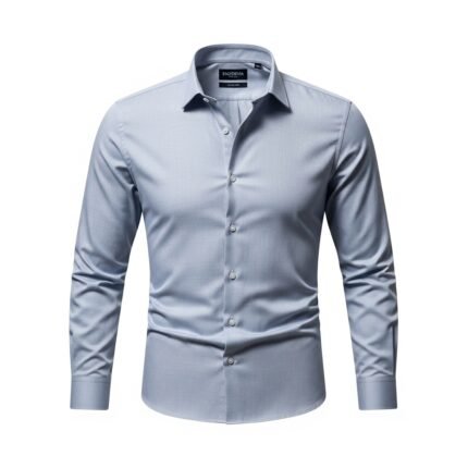 Enzorvia Men's Business Casual Cotton Shirt | Long Sleeve Office Wear